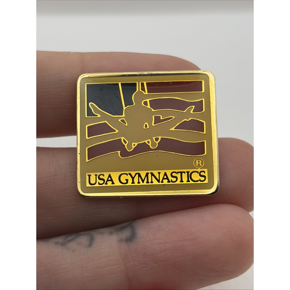 Team USA Gymnastics Olympics Rings Lapel Hat Pin